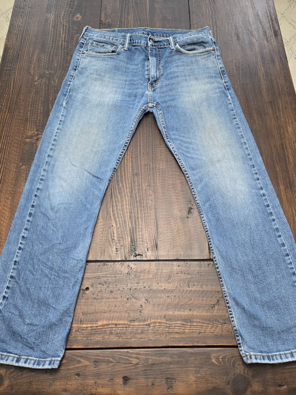 Levis 513 Slim Straight Jeans Mens 33x30 (Fit 32x30) Blue Light Wash Stretch